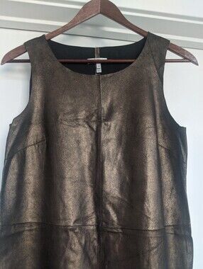 JOIE Metallic Bronze LEATHER Tunic